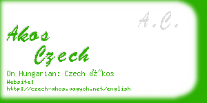 akos czech business card